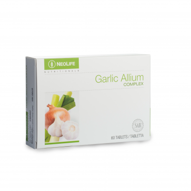 „Garlic Allium Complex“, česnako ir svogūno maisto papildas Neolife